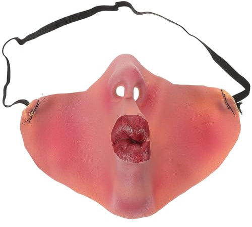 Holibanna Demi-Masque D'halloween Masque En Latex Pour Visage Humain Réaliste Masques De Nouveauté Accessoires De Déguisement Accessoires De Cosplay