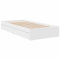 vidaXL Bettgestell, Bett mit Schubladen für Schlafzimmer, Bettrahmen mit Lattenrost, Schlafzimmerbett Einzelbett, Weiß 90x190cm Holzwerkstoff