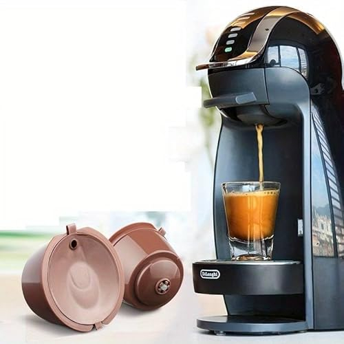 CHEFZOCO Cápsula de café recargable para Dolce Gusto, Cápsula de café reutilizable, Cápsula de café rellenable, Filtros de Café Recargable, Capacidad 8 gramos de café molido, Plástico, 1 unidad