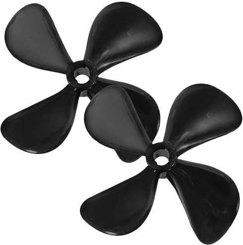 ibasenice Rc Bootspropeller Vierblatt 4 Mm Loch Kunststoff Propeller Für Modellboote Verbesserte Leistung Bootsreparatur Zubehör 2 Stück