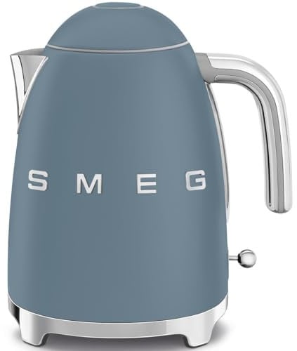SMEG KLF03SBMEU Wasserkocher, Stainless Steel, Storm Blue