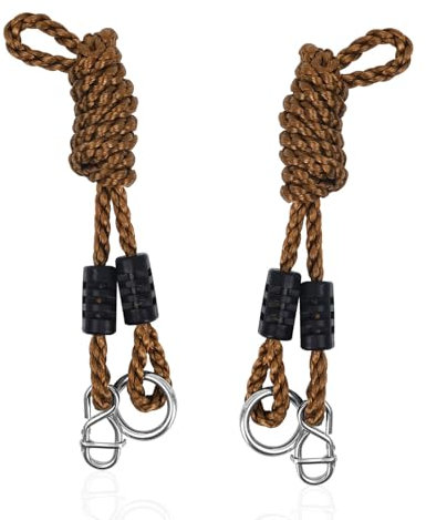 HJIAMA Cuerda Hamaca 2 Piezas, Ajustable Soporte Columpio, 1,8 m Kit Cuerda Correa Hamaca, con Cerradura Integrada, Puede Soportar 300 kg, para Hamacas, Sillas Colgantes, Columpios