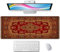 Wasica Vintage Retro Boho Teppich-Schreibtischunterlage, Groß, Rutschfest, Mauspad, Tastatur, Gaming, 80 x 30 cm
