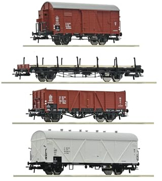 6600101 H0 4er Set Güterwagen, PKP, Ep.IV
