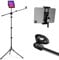 Mikrofonständer, SUNNINGUP 2 in 1 Dual-Use Bodenmikrofonständer mit verstellbarem Stativ, 4,7-13 inch Tablet/Phone - Halter, geeignet für jedes Mikrofon, Performance, Singen, Sprache, Aufnahme