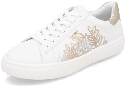 Remonte Damen Low-Top Sneaker D2J00, Frauen Halbschuhe,lose Einlage,Freizeitschuhe,Turnschuhe,Laufschuhe,Freizeit,sportlich,Weiss Kombi (81),42 EU