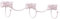 Sharplace Crochets muraux pour suspendre des crochets de rangement muraux, crochets décoratifs simples, crochet pour peignoir, porte-manteau, crochet mural, Rose