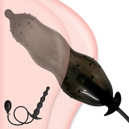 PQKuss 35 cm Superlang Aufblasbar Analplug mit Pumpe,Verstellbar Riesen Dildo Analkugeln Butt Plug Anal Spreizer SM Sexspielzeug Extreme Paare Frauen und Männer