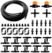 VooGenzek 55 Stücke 4/6 mm Bewässerung Kit, 5m Bewässerungsschlauch, DIY Garten Bewässerungssystem, mit Durchgangsverbinder, T-Verbindungsstück, Schlauchendstopfen, für Terrasse