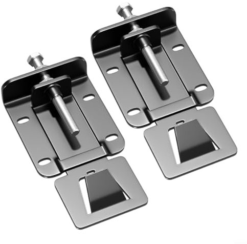 LVYXON Edelstahl-Haken zum Aufhängen von Dunstabzugshauben, Montagewerkzeug für Dunstabzugshaube, einfache Installation, sicherer Halt, platzsparendes Design, 2 Stück, Silber/Schwarz, 7 x 13/18 cm