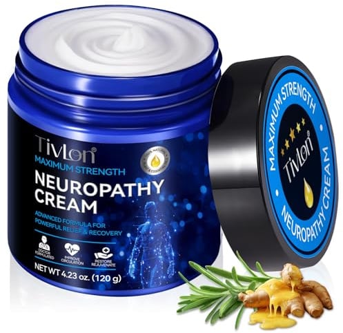 Neuropathie Relief Creme Extra Stärke Für Füße, Beine, Hände,Zehen Mit Natürlicher Kurkuma, Ingwer - Muskel- Und Gelenkbeschwerden,Natürliche Muskelmassagecreme, Beruhigende Kribbeln Und Nervengefühle