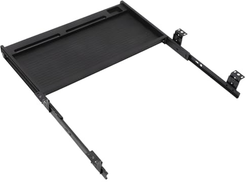 LIFKICH Untertisch Tastaturablage mit Schublade, Ausziehbar, Pp, Schwarz