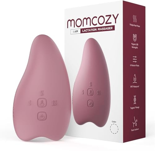 Momcozy Warming Lactation Massager 2 in 1 Soft Heated Breast Massager to Help Milk Flow and Ease Engorgement