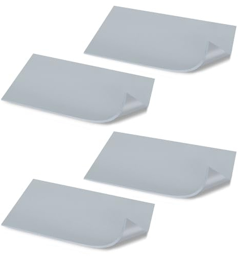 Modixun Silikon-Wärmepressmatte, 20 x 10 cm, doppelseitig, beständig bis 260 °C, Schaumstoff-Wärmepress-Pad, Ersatzteil, schneidbar zum Bügeln, HTV-Transfer, Vinyl-Bastelarbeiten (grau)