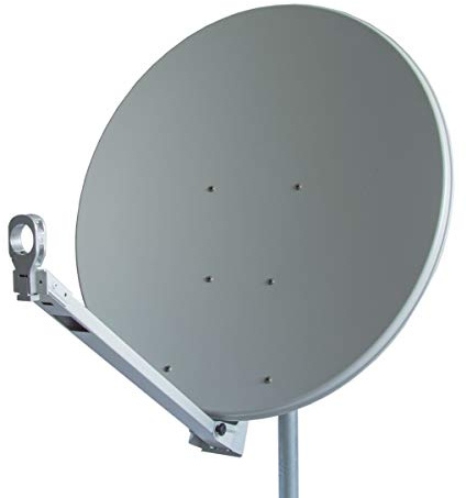Antenne Gibertini 85 cm Alu Hellgrau XP - Profi - Serie Premium | Alu Satellitenschüssel | wetterfeste & extrem stabile Antenne