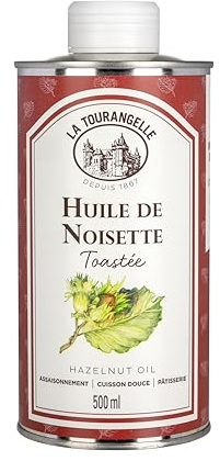 La Tourangelle - Huile de noisette toastée - Saveur fruitée et pralinée - Riche en vitamine E - 500ml