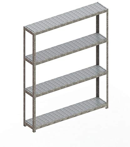 SPEED - RACK Regal 2470 x 2000 x 400 vzk kpl. mit 4 Fachebenen mit Stahlpaneelen