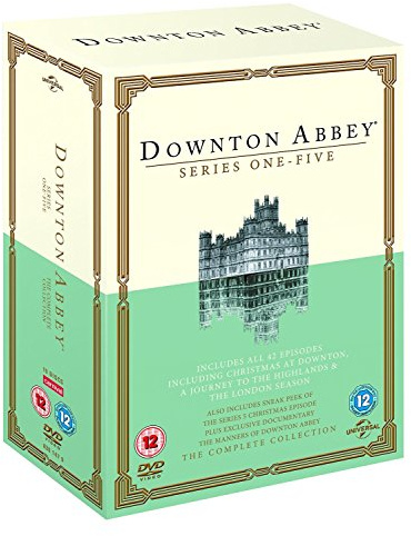 Downton Abbey ITV TV Period Drama Series Complete Season 1,2,3,4 and 5 - All Episodes (19 Discs) DVD Box Set Collection + Extras