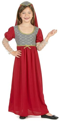 DEGUISE TOI Mittelalter Kostüm für Mädchen - Rot
