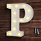 bemece LED Buchstabe Lichter Alphabet, LED Brief Licht, Led dekoration für Geburtstag Party Hochzeit & Urlaub Haus Bar - Buchstabe P