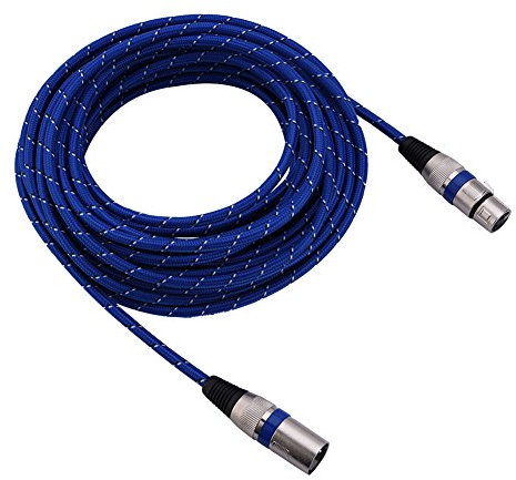 Zerone Cable de audio XLR de 3 pines (macho a hembra) para amplificadores, micr¨®fonos y mezcladores de sonido. 1 m / 1,8 m / / 5 m / 10 m / 15 m / 20 m, 10 m.