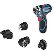 Bosch 06019F6003 - Trapano avvitatore a batteria GSR 12V-15 FC Solo + Set accessori