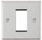 1G Modular Faceplate - Square Edge Brushed Chrome