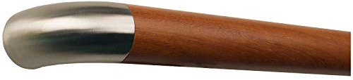 Montagefertiger Kambala Iroko Handlauf Geländer lackiert Ø 42 mm mit montierten Edelstahl Endstücken ohne Halter Länge: 4400 mm / 440 cm / 4,4 m Enden: Edelstahl Bogen