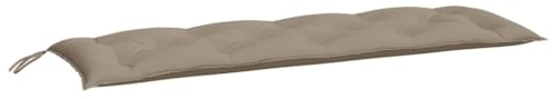 vidaXL Gartenbankauflage 2 STK., Bankauflage Bankkissen Outdoor, Polsterauflage für Gartenbank, Sitzkissen Rückenkissen, Taupe 150cm Oxford-Gewebe