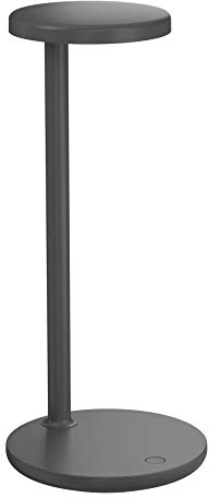 Flos Tischlampe Oblique 3000K LED Aluminium Anthrazit, Maße: 15,5cm x 35cm, 09.8301.DR