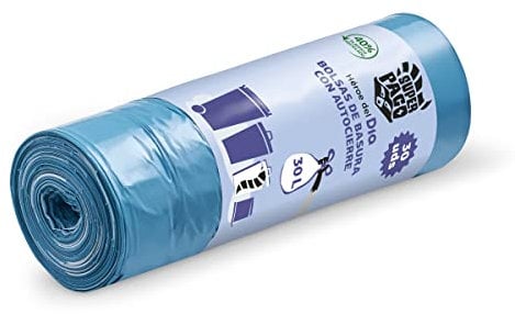 DIA SUPER PACO bolsa de basura con autocierre azul 30 lt rollo 30 uds