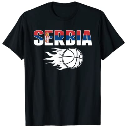 Proud Serbia Basketball Fans Trikot - Serbische Flagge Sport T-Shirt