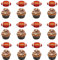 Fußball-Partyzubehör, 24 Stück, Fußball-Cupcake-Topper, Rugby-Ball, Cupcake-Topper für Fußball-Themen-Dekorationen, Babyparty, Sport, Geburtstag, Party-Dekorationen (6, Fußball)
