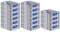 PROREGAL SuperSparSet 16x Eurobox NextGen Color | HxBxT 12x30x40cm | 11 Liter | Griffe blau offen | Glatter Boden | Eurobehälter, Transportbox, Transportbehälter, Stapelbehälter