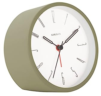 Karlsson [DL] Alarm Clock Belle Numbers Iron Moss Green -
