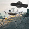 ML-Design Campingtisch faltbar Silber, 90x51,5 cm, Aluminium Klapptisch höhenverstellbar 46-66,5 cm, Belastbarkeit 30kg, Aufrollbare Tischplatte, Falttisch klappbar, Gartentisch Balkontisch Reisetisch