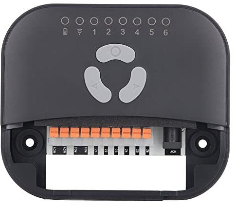 Controlador de Riego Inteligente con 6 Válvulas, Temporizador de Riego de Control Remoto de Aplicación con Función de Pronóstico del Tiempo, Controlador de Riego Inteligente WiFi