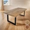 SAM Esstisch 220 x 100 cm Rio, Esszimmertisch naturfarben, Akazienholz massiv, U-Gestell aus Metall Schwarz, gerade Kanten