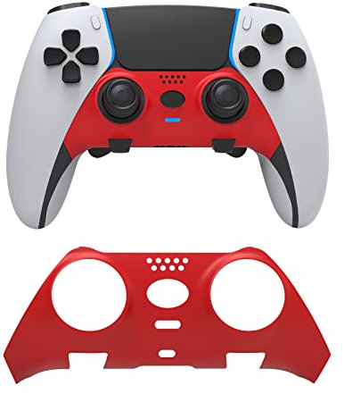 Tira Decorativa de Controlador el Controlador de Borde para PS5 Cubierta Decorativa de la Carcasa del Controlador Cubierta Decorativa para PS5 Placa Frontal del Mando de Juego Recambio (Red)