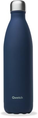 Qwetch - Bouteille Isotherme Originals Bleu Nuit 750ml - 24h Froid et 12h Chaud - Etanche, Sans BPA & Réutilisable - Gourde inox isotherme pour Sport, Voyage, Bureau, Randonnée