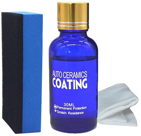 Revêtement Céramique Voiture, 9H Ceramic Coating Car, Anti Rayures Hydrophobe Protection Peinture Carrosserie, Ajouter la Brillance 30ml