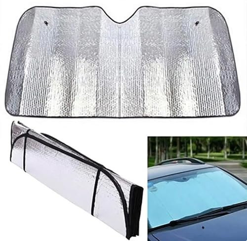 Visera Plegable para Parabrisas de Coche, Parasol con protección UV para Ventana Delantera y Trasera, 1 Piezas. (130x60cm)