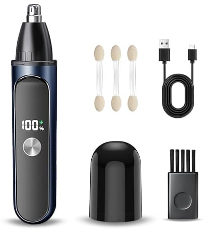 Tondeuse à poils de nez rechargeable, tondeuse de nez pour homme et femme, tondeuse auriculaire et nez rechargeable par USB indolore, épilation du visage, nettoyage facile, coupe indolore,