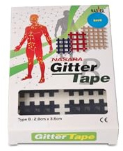 Nasara Original Gitter Tape Typ B, 2.8cm x 3.6cm, 120 Stück, dunkelblau