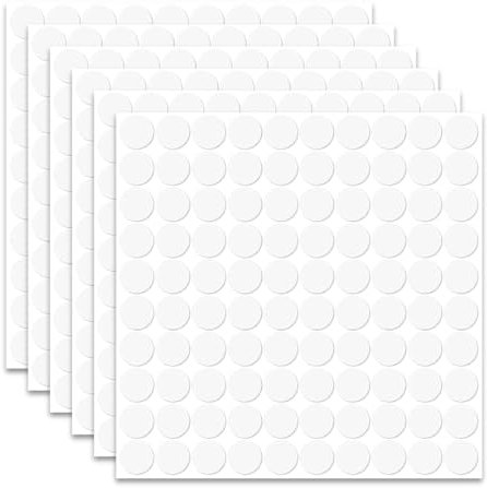 BHIPKOT 600 Stück doppelseitige Klebepunkte, transparente runde Klebepunkte, wiederablösbare Klebepunkte für Luftballons, Urlaubsdekorationen, Basteln, Papier, Glas, Metall (Dicke 0,8 mm)