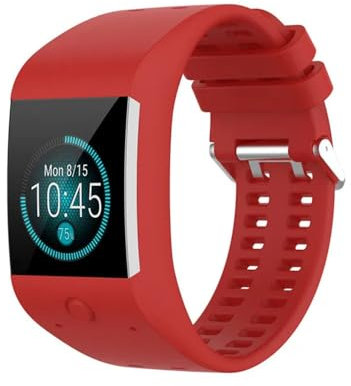 NUZIXINXW Correa de muñeca deportiva de silicona para reloj inteligente Polar M600 pulsera de repuesto para Polar M600, roja, para Polar M600