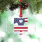Guangpat Puzzleteil, Weihnachtsschmuck 2024, Amerika-Nationalflagge, Weihnachtsbaumschmuck, Acryl, Reisen, Land, Stadt, Souvenir, Neuheit, Geschenke für Urlaub, Souvenir, Hochzeit, Geburtstag