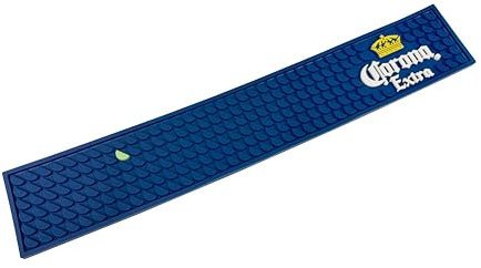 Barschienenmatte kompatibel mit Corona Extra Beer - Professionelle Tropfmatte - Offiziell lizenziert - 23,5 x 4 Zoll