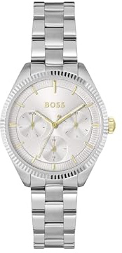 BOSS Multi Zifferblatt Quarz Uhr für Damen Kollektion SAGE Sport mit Edelstahlarmband – Erhältlich in Silber, Gold oder Bicolor
