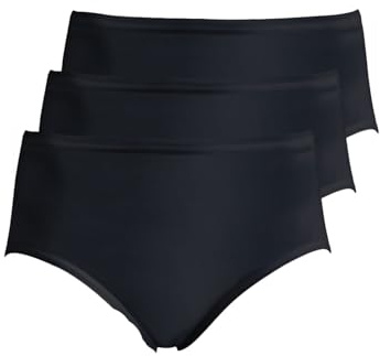SCHÖLLER 3er Pack Damen Taillenslip Baumwolle-Modal 51061-47-015 Gr. 46 in Schwarz